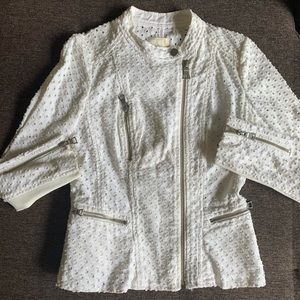 Rebecca Taylor Motorcycle Zip Peplum Jacket